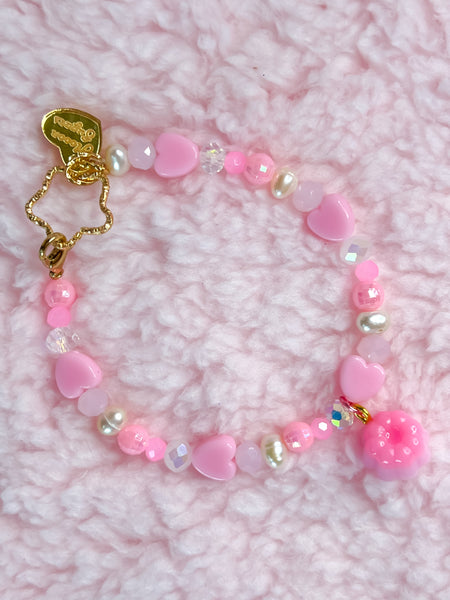 7.87 in. Pink Flan Bracelet