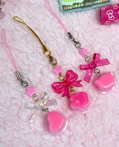 Pink Flan Phone Charm