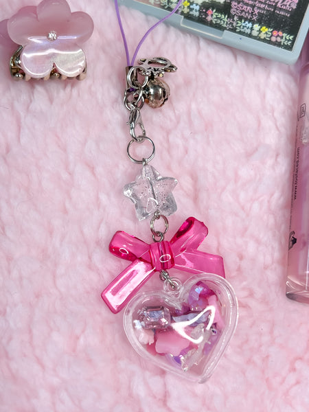 Bubble Heart Phone Charm