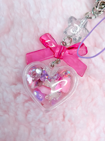 Bubble Heart Phone Charm