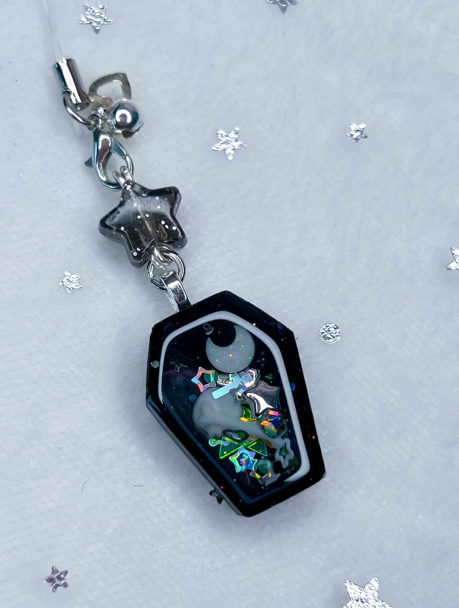 Mini Coffin Shaker Charm