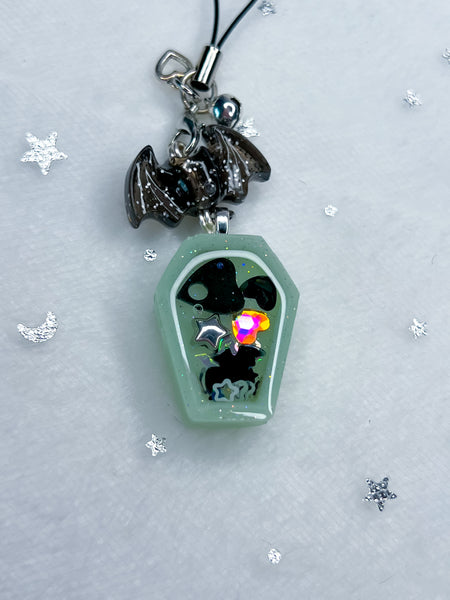 Mini Coffin Shaker Charm