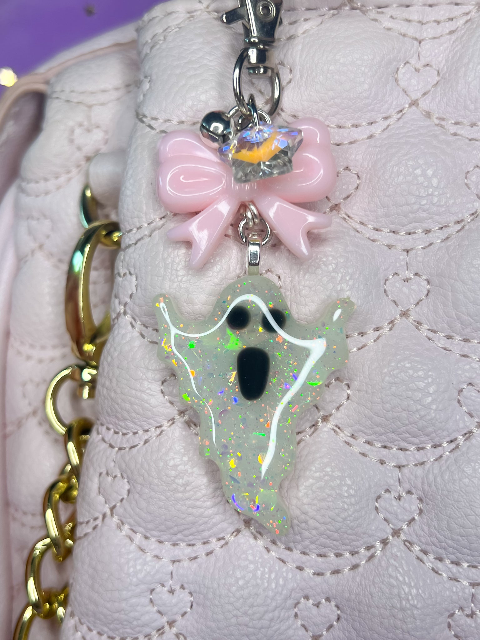 Ghost Bag Charm (Pink)